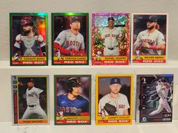 2025 Topps Heritage Boston Red Sox 7 Card Lot - Devers Pink SP, Wong /99, Casas /99
