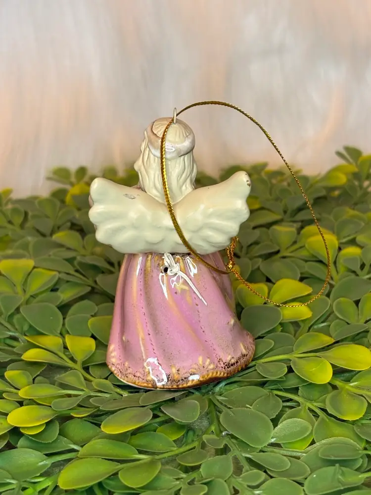 Vintage Porcelain Angel Bell Ornament
