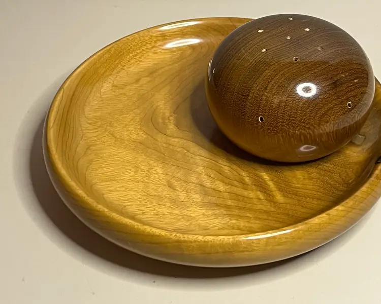 VTG House Of Myrtlewood Hors D’ouvre Toothpick Serving Tray 6” Coos Bay Oregon