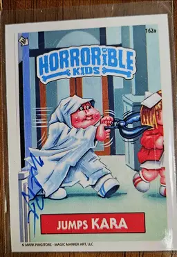 Exorcist III Jumps KARA  Horrorible Kids Card Signed Garbage Pail Kids