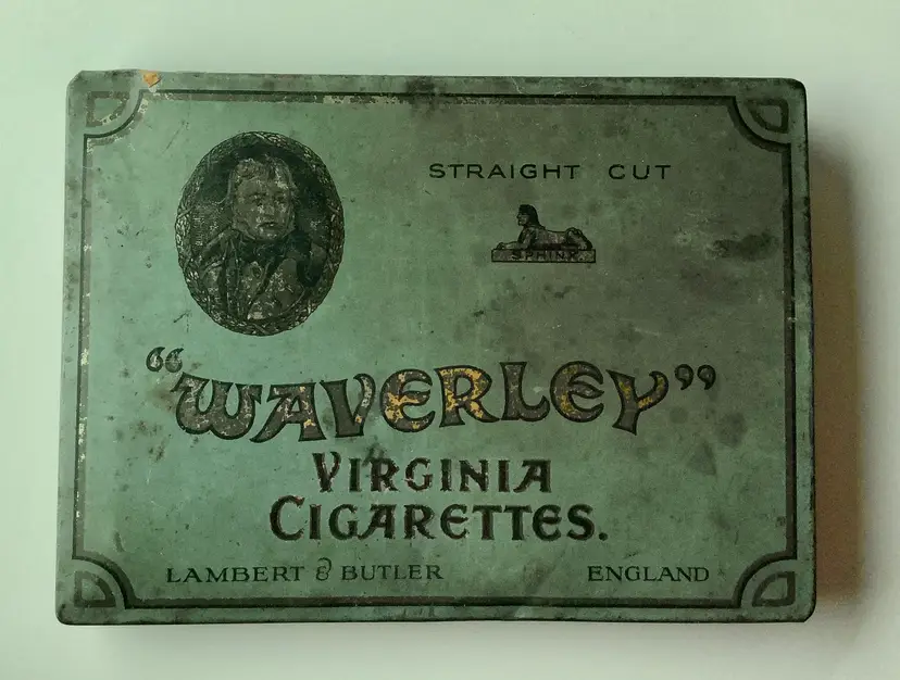 Antique Waverly Straight Cut Virginia Cigarette Tin