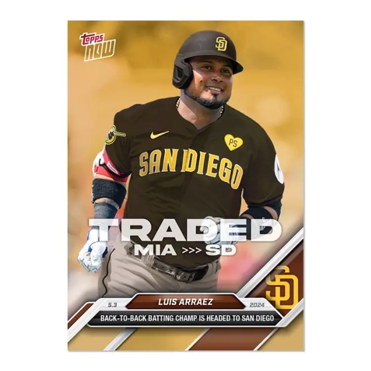 2024 ToppsNOW #153 Luis Arraez TRADED Back-to-Back Batting Champ Is Headed To San Diego