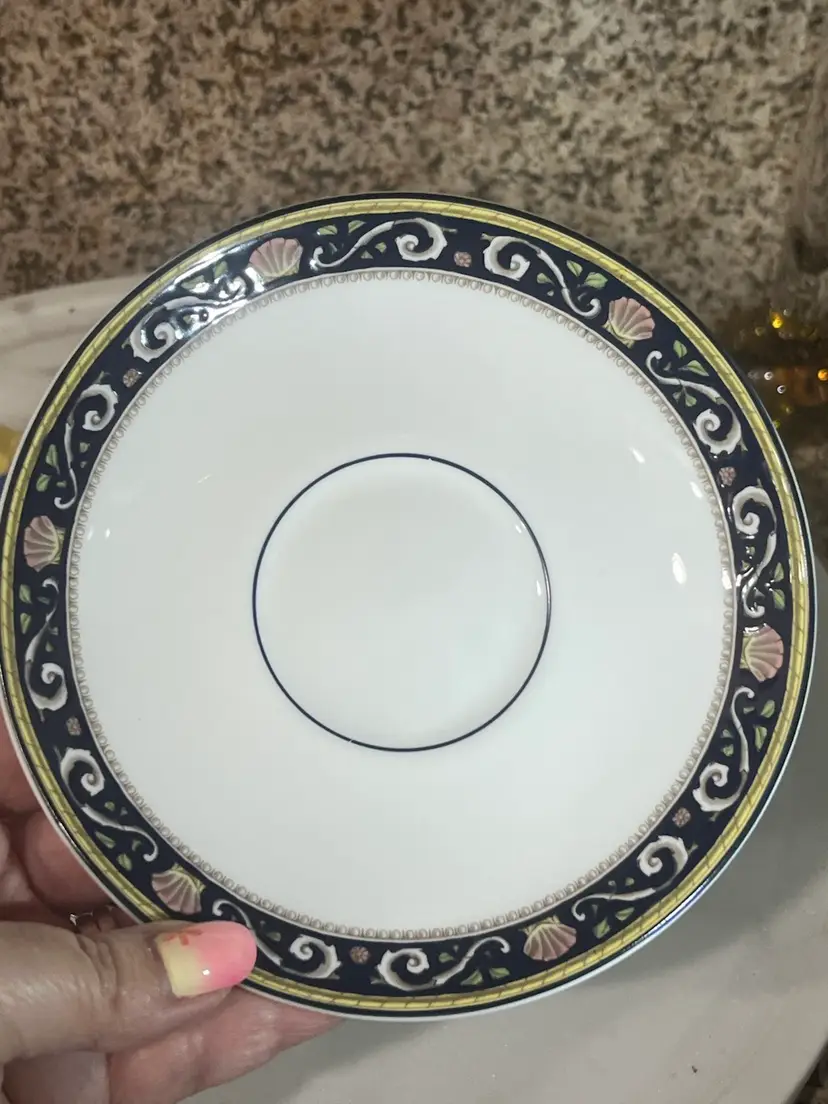 Wedgwood Runnymede Blue W4572 - Saucer - Made in England