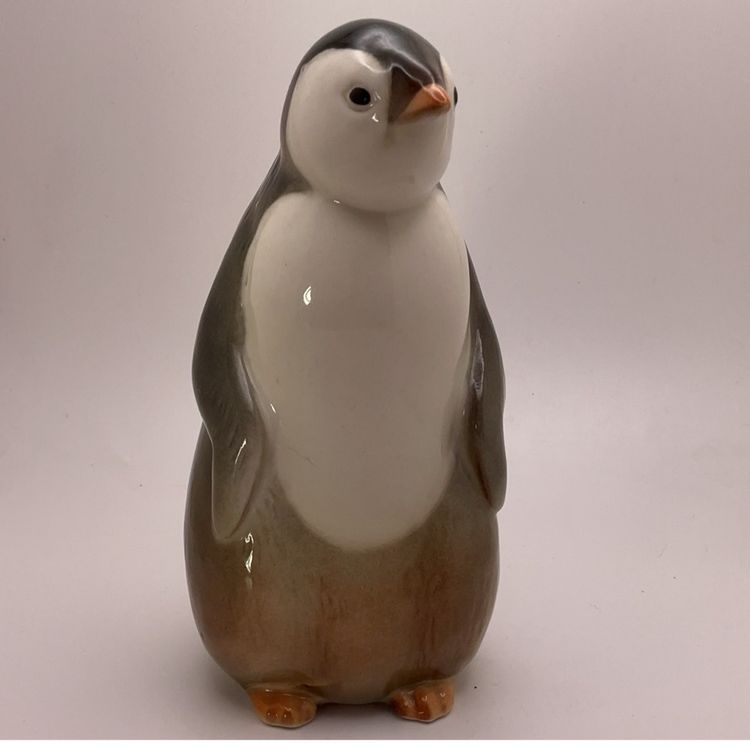 Lomonosov USSR 6" Penguin Vintage Ceramic Figurine 1960's Made in Russia