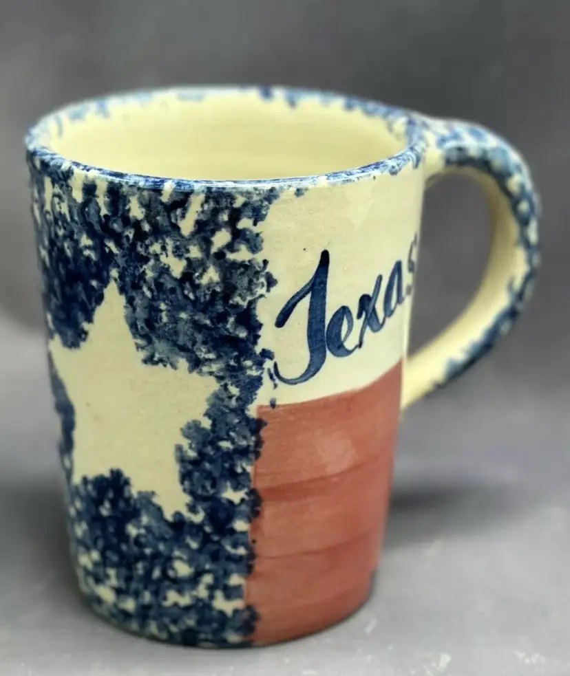 Martinez Pottery TEXAS Art Pottery Signed Lanette Stoneware Coffee Mug
