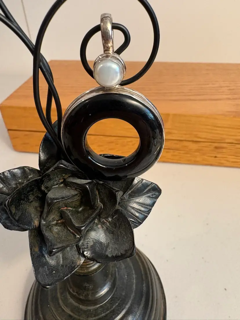 Sterling And Onyx Pendant