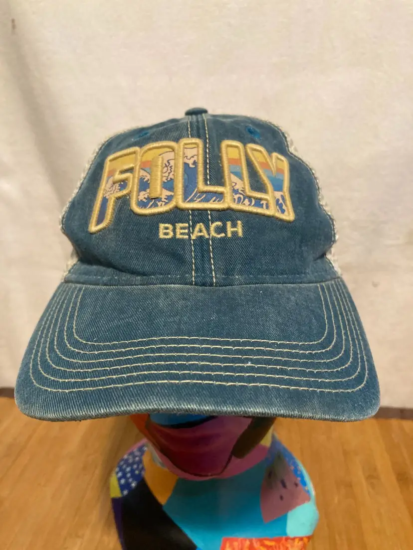Legacy Folly Beach Trucker Hat South Carolina LEGACY92 Mens OS Blue Modern