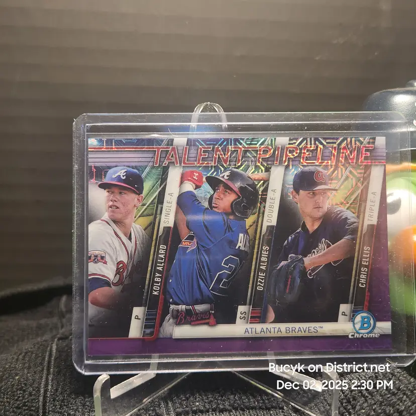 2017 Bowman Chrome Pipeline Purple - Atlanta Braves