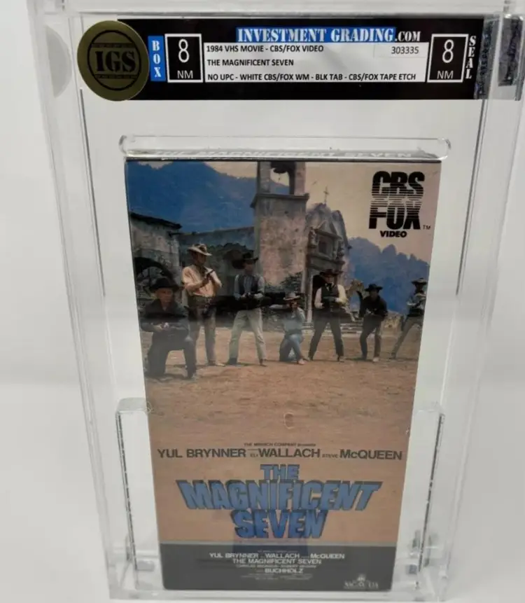 1984 The Magnificent Seven VHS Watermarks CBS FOX - New Factory Sealed  Graded 8/8