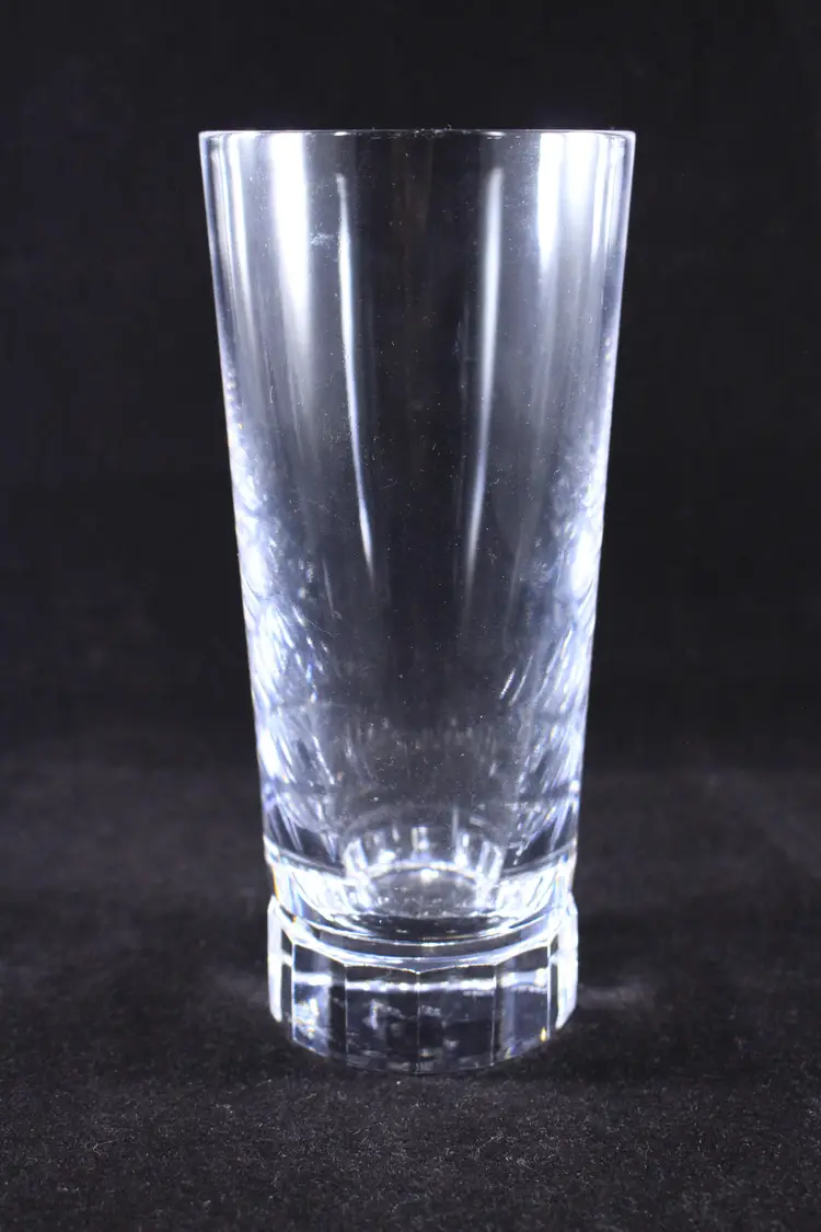 Ralph Lauren Faceted Bottom Highball Crystal Glass