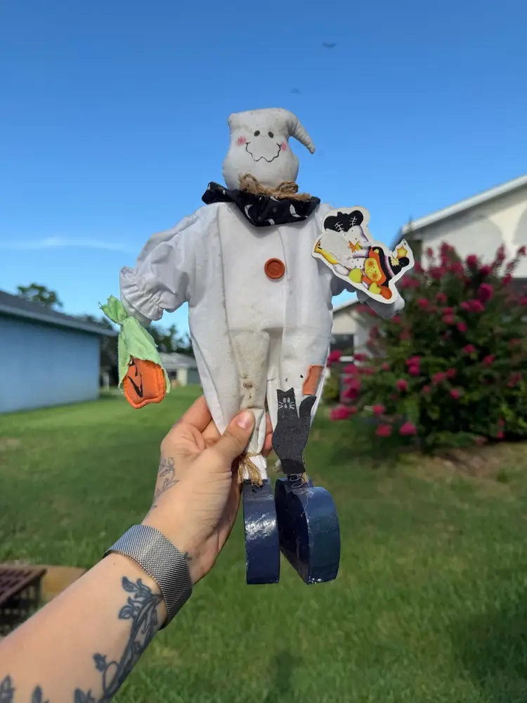 🎃Vintage Primitive Folk Standing Ghost Decor🎃