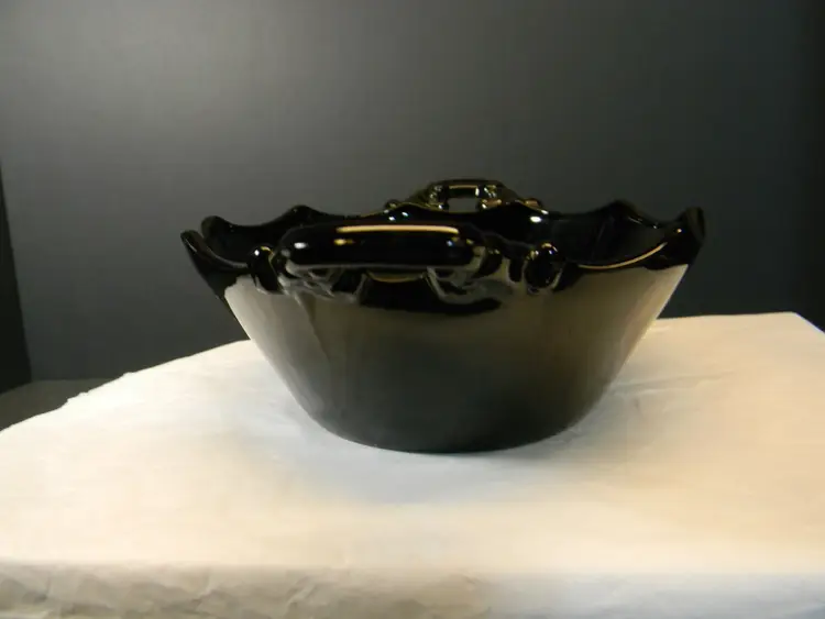 Black Glass Cambridge  Vtg  Has the trademark