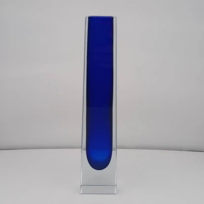 MCM sommerso murano-style blue vase
