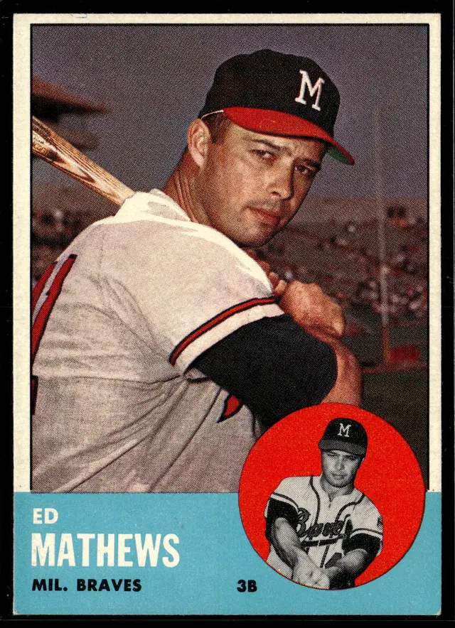 #55 Ed Mathews 1963 Topps #275 *LIVE AUCTION*