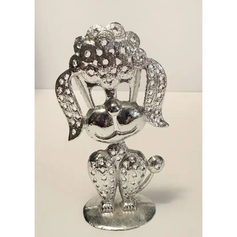 Vintage Poodle Earring Tree Torino Gold Metal Earring Holder dresser display