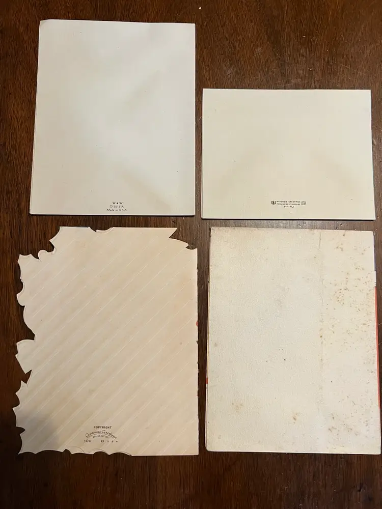 Lot Of 4 ADORABLE Christmas Cards!!