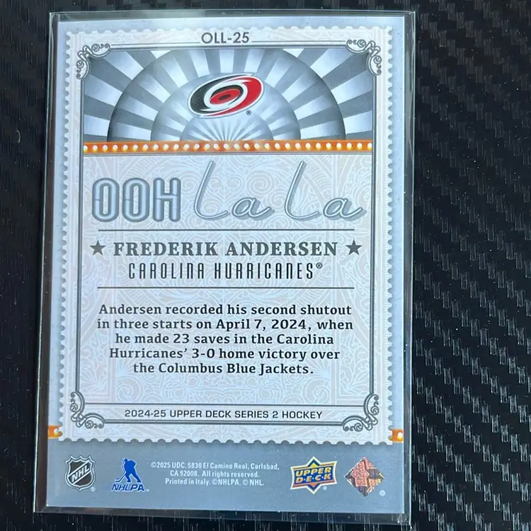 Frederik Anderson 24-25 Upper Deck S2 Ooh La La OLL-25