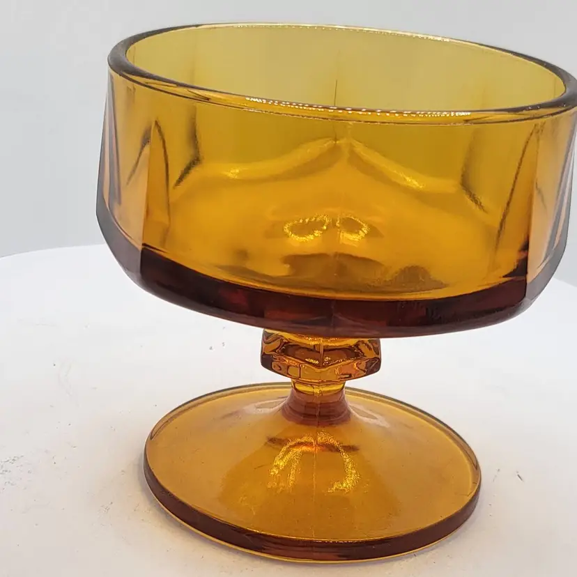 Vintage Amber Colony Nouveau Indiana Glass Compote/Sherbert Dish 31/2 "