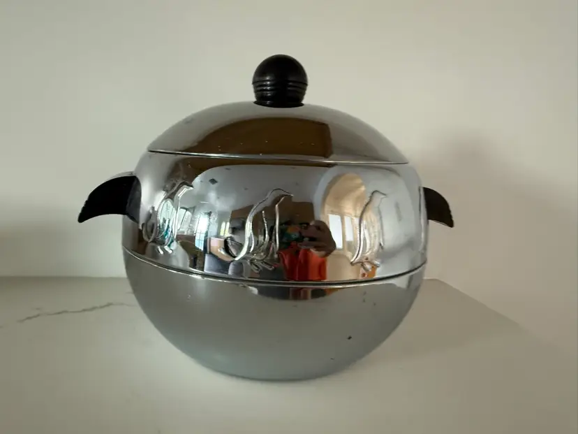 West Bend Penguin Hot & Cold Server W/ Bakelite Handles