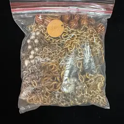 Bag Of Jewelry For Crafting Purposes. Non-Wearable, Lots Of Chains.