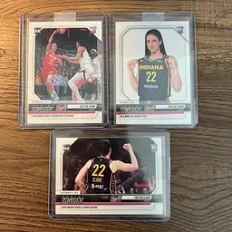 Caitlin Clark 3 Card Panini Instant Rookie Lot. All Time Rookie Points And Assists And All Rookie Team Indiana Fever