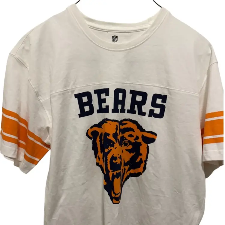 New-$50 hicago Bears NFL x Darius Rucker Collection by Fanatics Football Striped T-Shirt - White Large