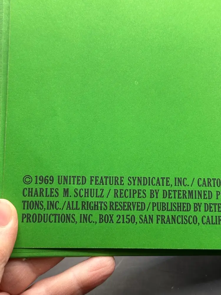 Peanuts Cook Book June Dutton Charles M. Schulz 1969