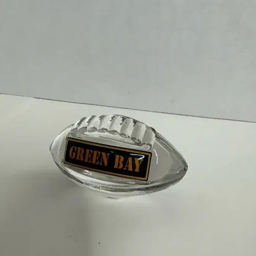 Green Bay Packers Glass Football Paperweight