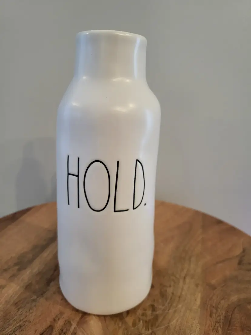 Rae Dunn Hold Vase White Farmhouse Decor
