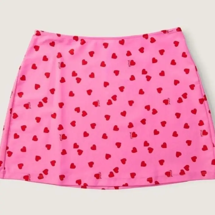 S- VICTORIA'S SECRET PINK Swim Mini Skirt Dreamy Pink Heart💖 😍 NWT