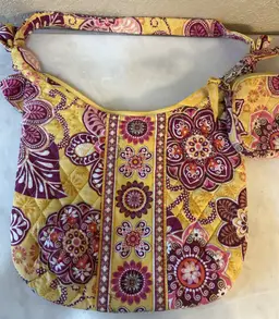 Vera Bradley Purse w/Matching Wristlet Bali Gold Retired in 2009