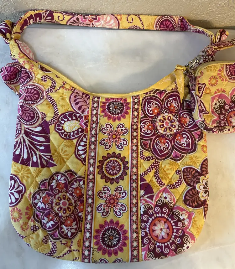 Vera Bradley Purse w/Matching Wristlet Bali Gold Retired in 2009