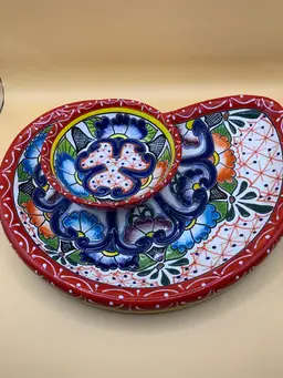 Colorful Talavera Factory Chip and Dip Set
