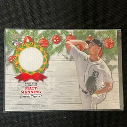 2022 Topps Holiday Relic Matt Manning RC #WRC-MM Player Worn Not Game Used.