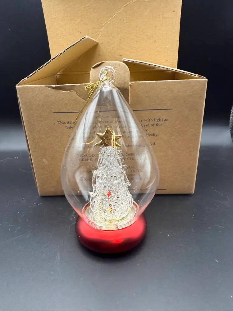 Avon Brilliant Spun Glass Christmas Tree Ornament - 1997