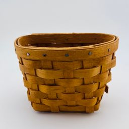 Vintage Longaberger Oregano Basket 2000 With Hanging Hook 3”x 3.5”x 5” READ FF