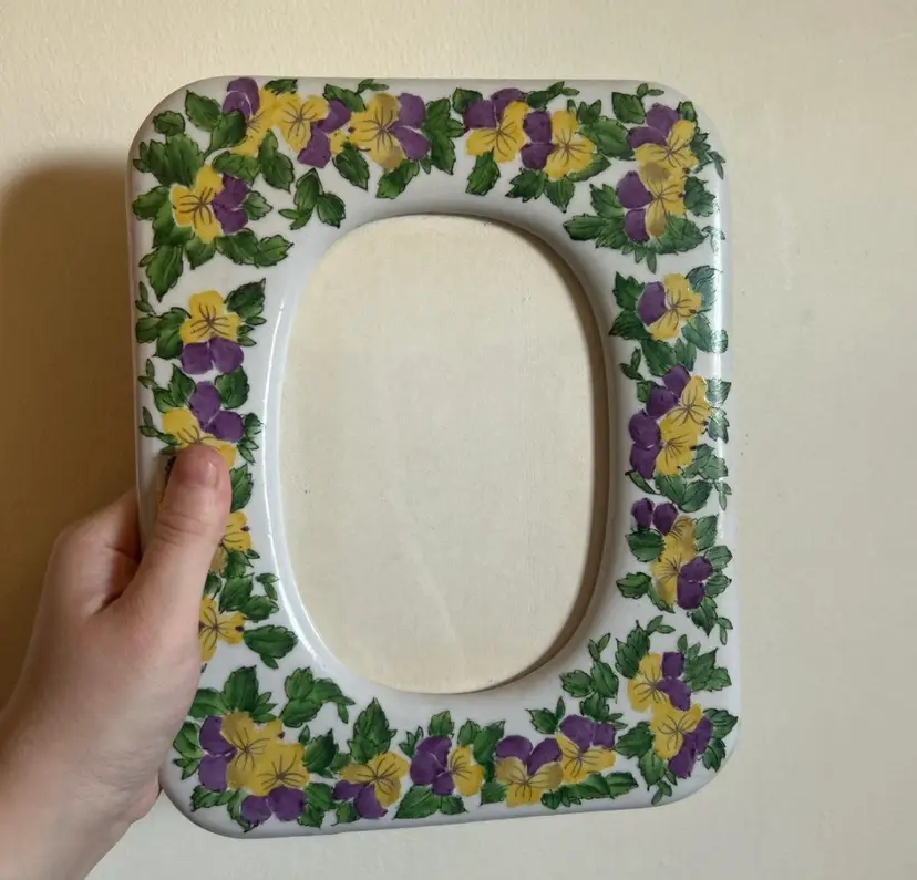 Beautiful Hand Painted Picture Frame