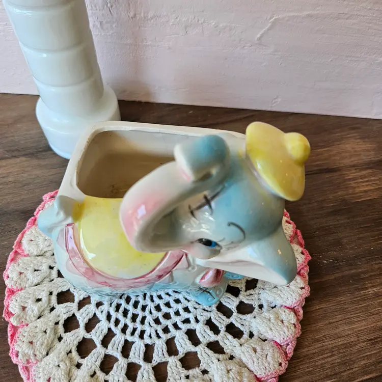 Vintage Rubens Original Elephant Nursery Planter