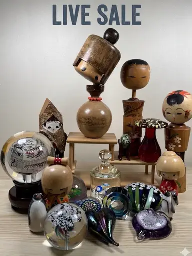 Kokeshi’s, Paperweights and Vintage Variety!