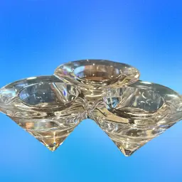 Small Crystal Votive Holder/ Marble Holder ? Small Chip As Shown