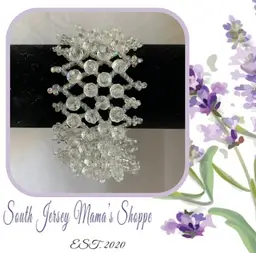 Handmade Clear Acrylic and Glass Beaded Bracelet