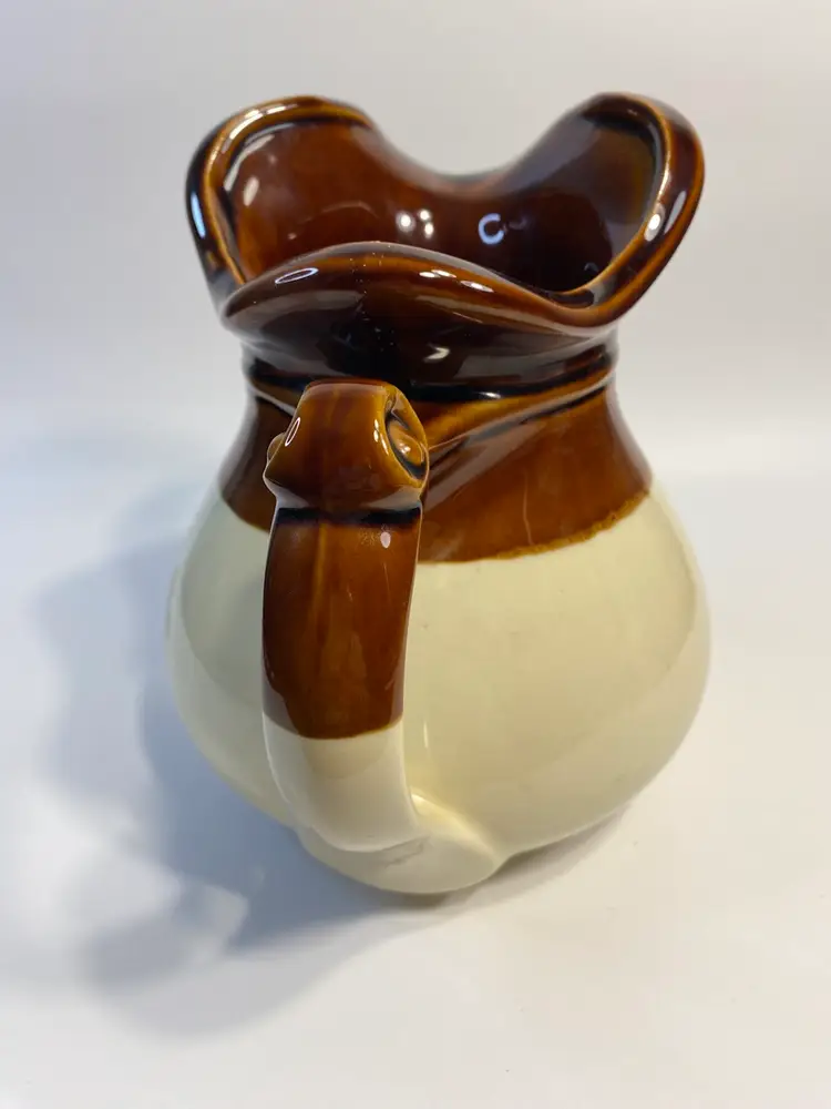 Vintage McCoy Pottery Pitcher Fruit Festival Pattern 7-1/2” Tall