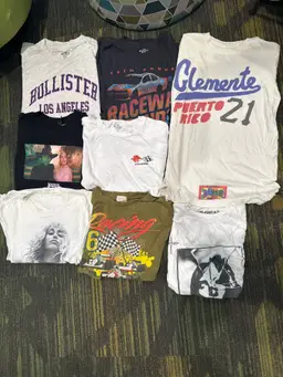 Lot of 8 shirts - as is, hollister, divided and more!