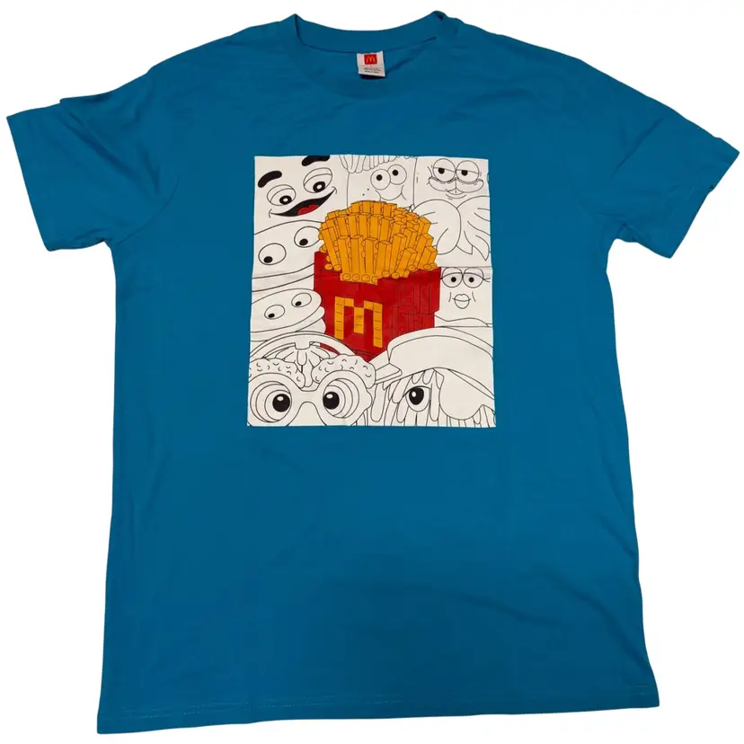 McDonald’s Crew Promotional Collectors Edition 2024 LEGO Fries T-Shirt Blue - L