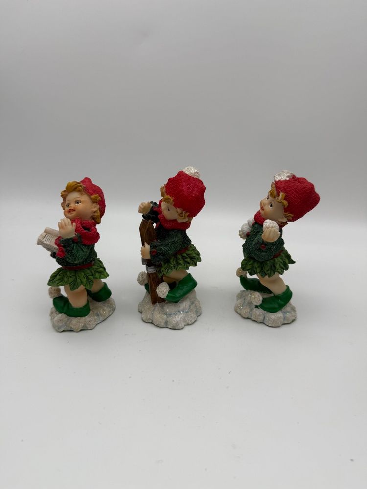 Vintage K’s Collection Christmas Children Figurines Set Of 3