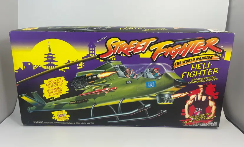 Vintage NIB NEVER OPENED 1994 Street Fighter Heli Fighter Guile G.I. Joe Hasbro