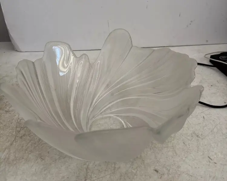 Mikasa Spun Silk 10 3/4" Decorative Glass/Crystal Bowl Made In Germany