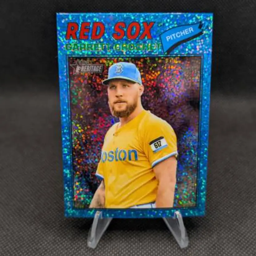2026 Topps Heritage Garett Crochet Blue Sparkle #23 - Boston Red Sox