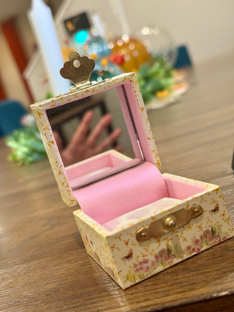 Mini Enchantmints Tandy Tooth Fairy Treasure and Jewelry Box with mirror and silk cushion inside