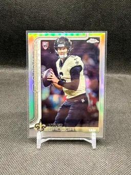 Tyler Slough 2025 Topps Chrome Football Refractor Rookie Card